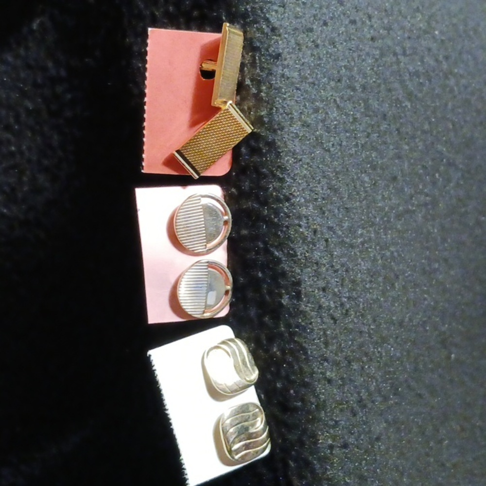 Gold Cufflinks Lot of Three Pair Vintage
